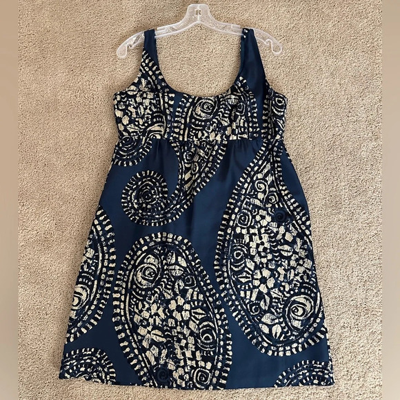 Michael Kors Silk Blue Paisley Dress 8P - Picture 5 of 8